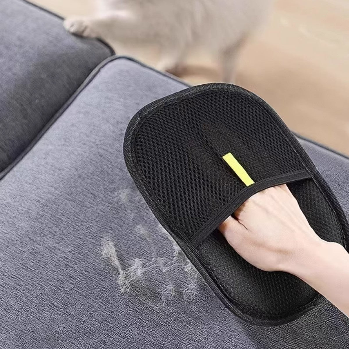 2X Electrostatic Pet Hair Removal Gloves Brush , Double-Sided Pet Grooming Glove