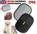 2X Electrostatic Pet Hair Removal Gloves Brush , Double-Sided Pet Grooming Glove