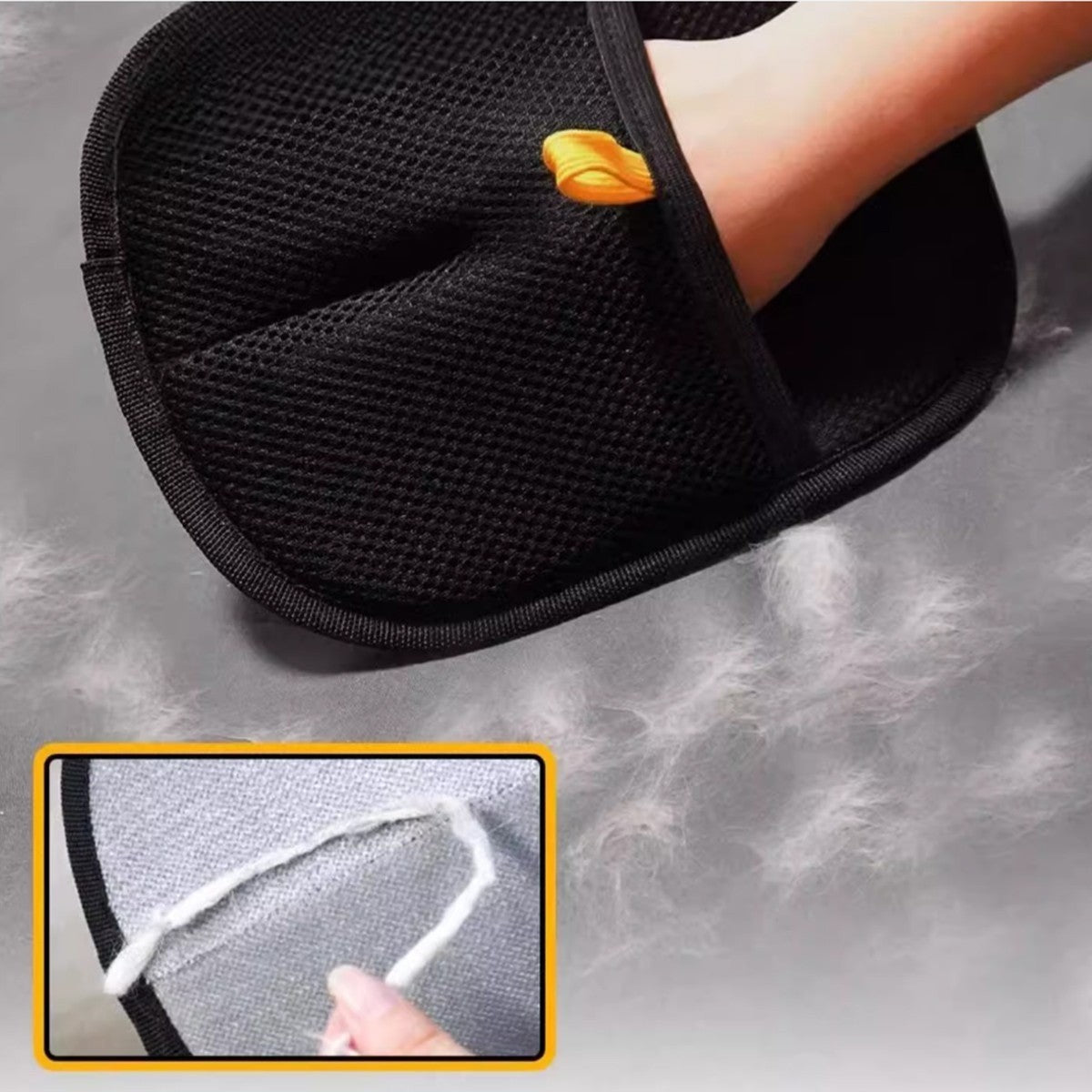 2X Electrostatic Pet Hair Removal Gloves Brush , Double-Sided Pet Grooming Glove