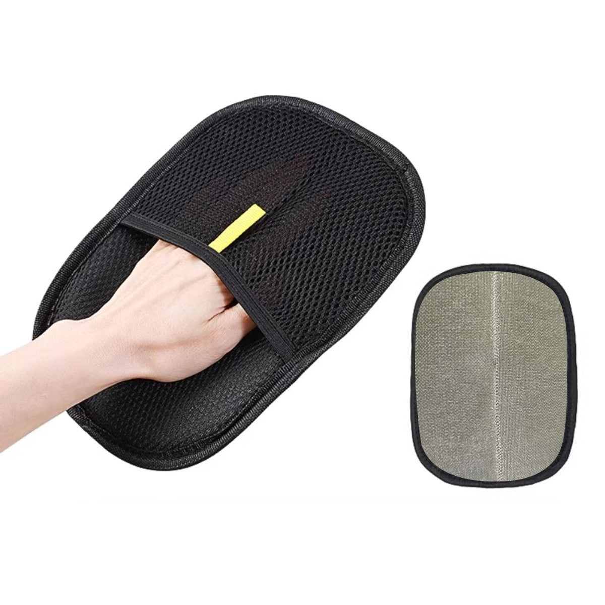 2X Electrostatic Pet Hair Removal Gloves Brush , Double-Sided Pet Grooming Glove