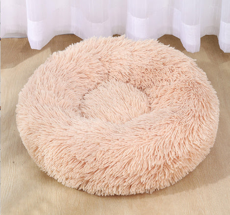 Soft Thick Cutton Plush Round Pet Bed